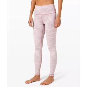 Lululemon Wunder Under HR Tight 28"*Luon Womens Size 8 Pink Yoga EUC